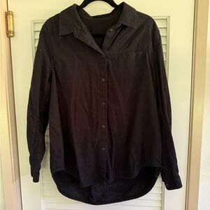 Lululemon Black Flannel Button-Up Shirt